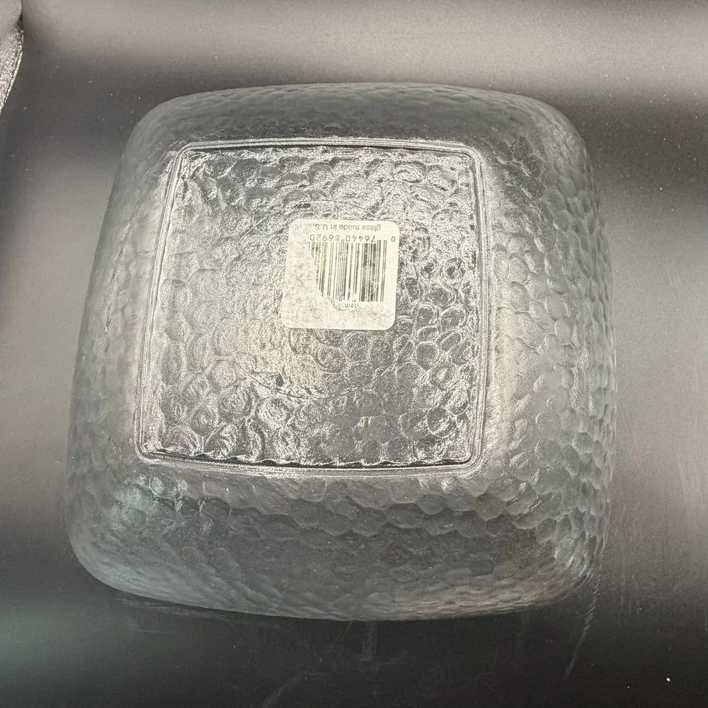 Anchor Hocking Square Glass Bowls Set of 6 Clear New 6